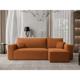 Sahur upholstered corner sofa with a sleeping function and storage