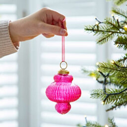 9.5cm Clear Glass Bauble