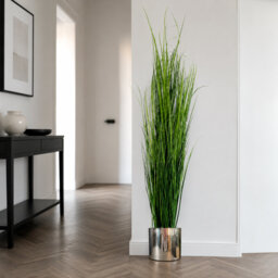 Artificial Onion Grass Plant Metal Plater 130cm Realistic.
