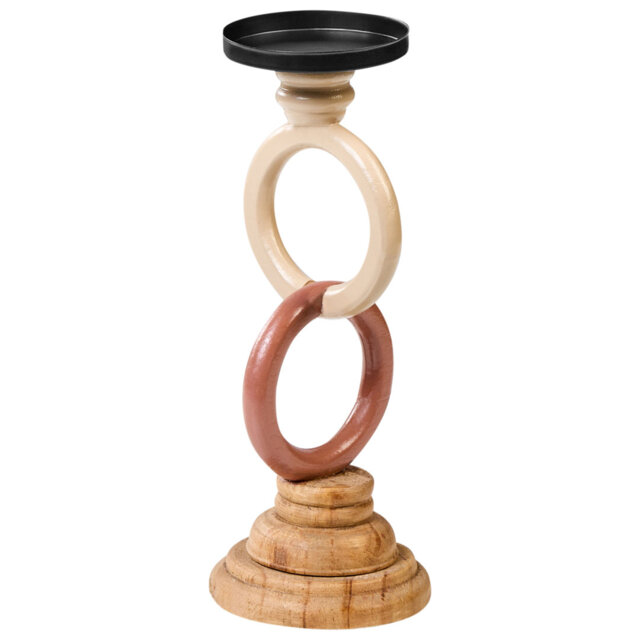 Wood Tabletop Candlestick
