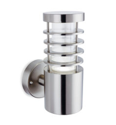 Silver 9.84cm H Integrated LED Outdoor Wall Lantern