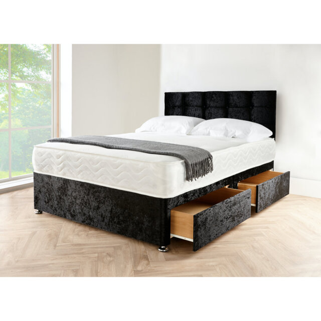 Abbie-Lee Upholstered Divan Bed with Mattress