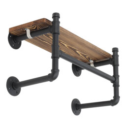 Industrial Style Wall-Mounted Display Storage Shelf