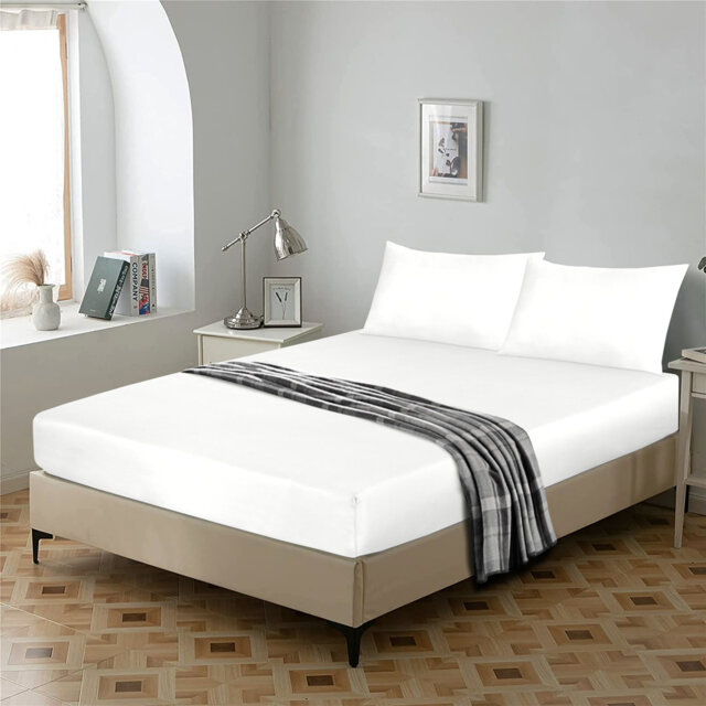 Janoshan Premium Egyptian Cotton Fitted Sheet, Deep Pocket Breathable Hotel Quality Bed Sheet