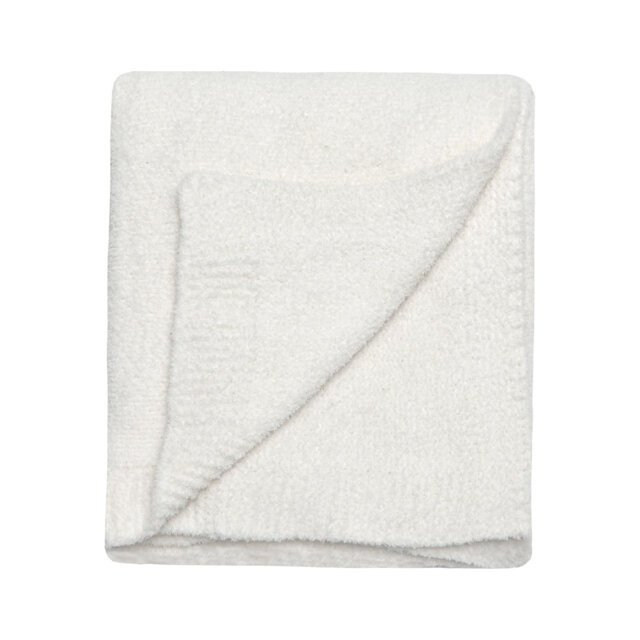 Boucle Chenille Throw Soft Touch Fluffy Fleece  Luxury Blanket Bedspread Cream 130cm x 150cm