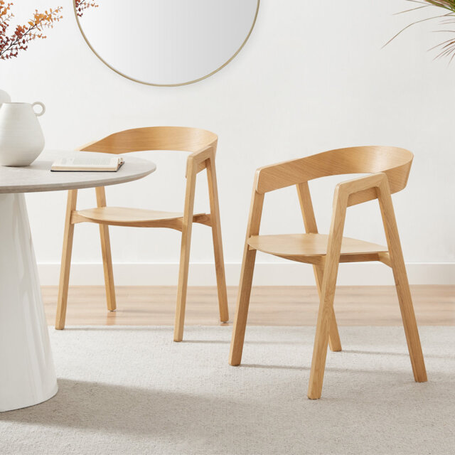 Arvey Solid Wood Dining Chairs - Mid Century Design & Responsibly Sourced