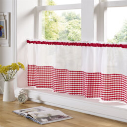 Wiktoria Gingham Swag Curtain Pelmet