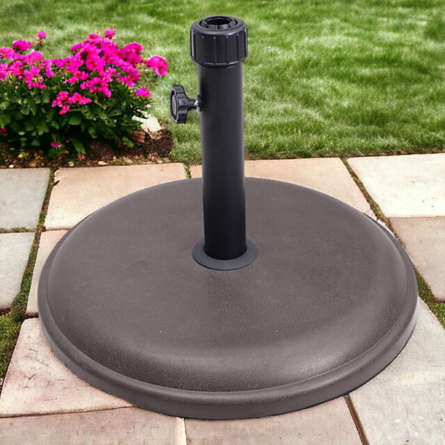 16kg Round Parasol Base Polycrete (32 - 42mm Pole 45cm Ø x 5cm)