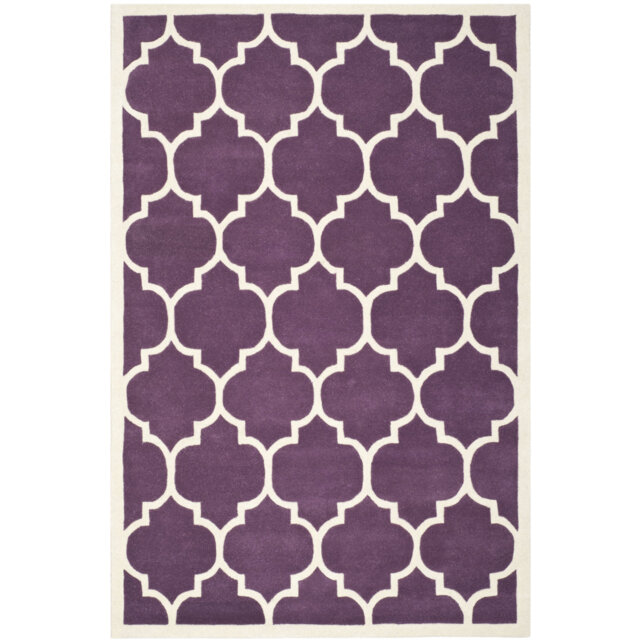 Imogen Hand Tufted Wool Purple Rug