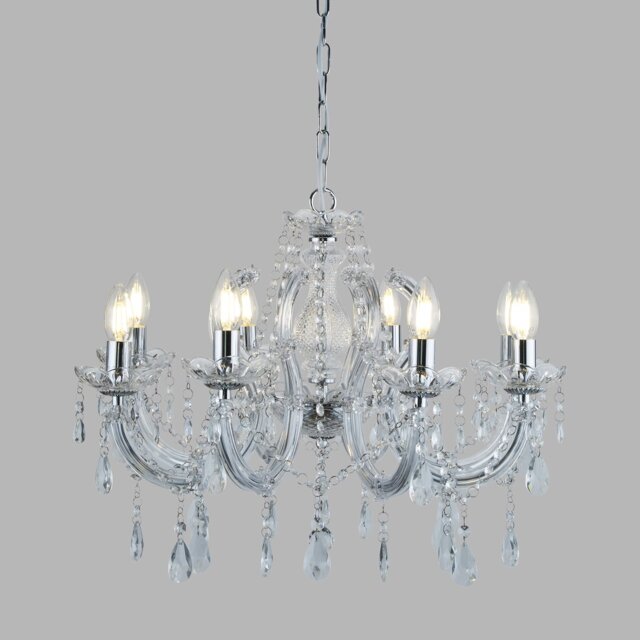 8-Light Candle Style Chandelier