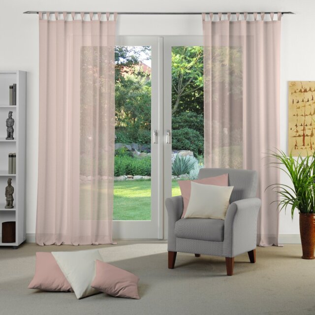 Sunday 82% Polyester And 18% Cotton Semi Sheer Curtain Single Panel