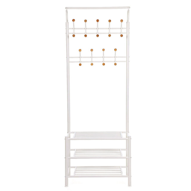 Steel Freestanding 18 - Hook Coat Rack
