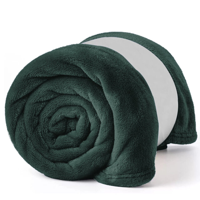 Reversible Plain Weave Fleece Throw Blanket