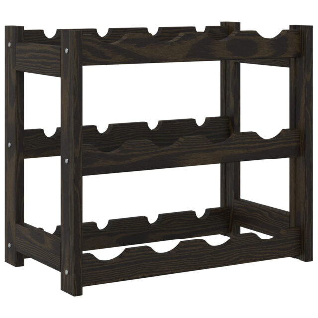 12 Bottle Solid Wood Tabletop Wine Bottle Rack in