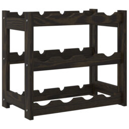 12 Bottle Solid Wood Tabletop Wine Bottle Rack in