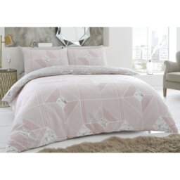 Satin Geometric Shapes Duvet Cover Set with Pillowcases Included