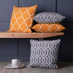 Donna Geometric Square Throw Pillow Cover