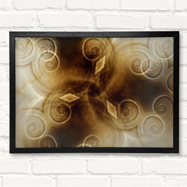 Caramel Swirls Framed Print