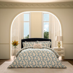 Sweet Tendrils Cotton Floral Duvet Cover Set with Pillowcases Included