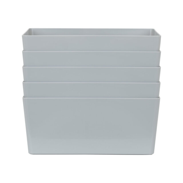 Wham 5.02 Studio Basket Rectangular Pack of 5 Cool Grey
