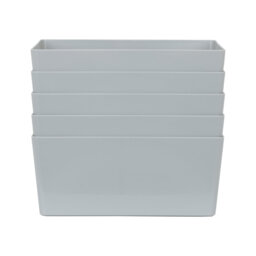 Wham 5.02 Studio Basket Rectangular Pack of 5 Cool Grey