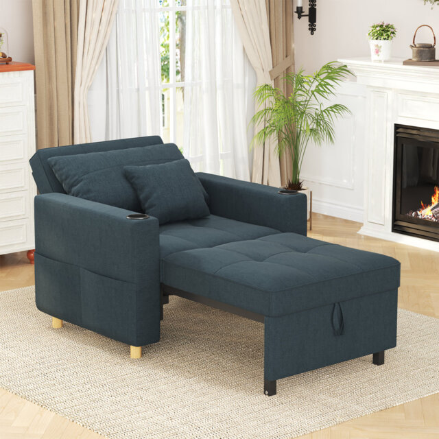Emma-Leigh 1 Seater Fabric Accent Chairs Bed