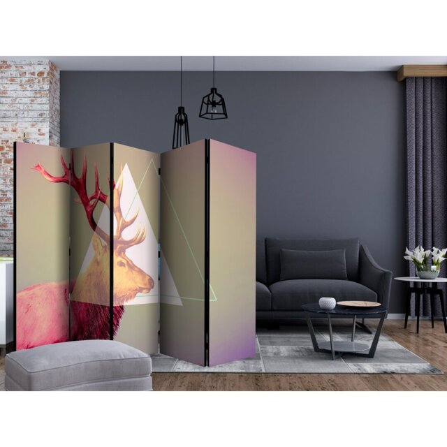 Gerrit 225cm W x 172cm H 5 - Panel Folding Room Divider