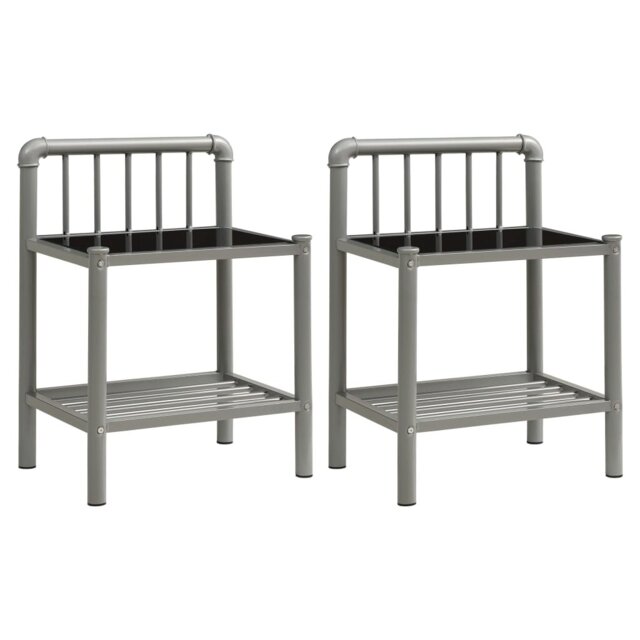 Coffelt Glass Top Frame Side Table Set