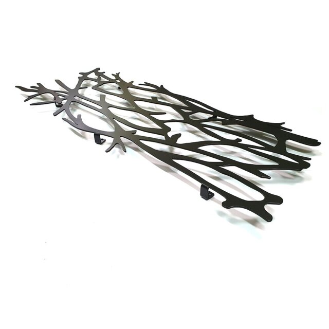Necaise Steel Wall 18 - Hook Wall Mounted Coat Rack