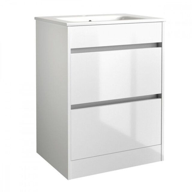 Clifton 590mm Wall Mounted Single Bathroom Vanity with Vitreous China Basin