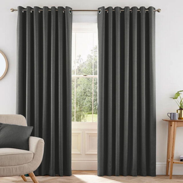 100% Room Darkening Blackout Eyelet Thermal Curtain