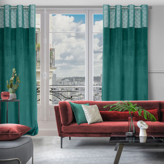 Design 91 Polyester Room Darkening Eyelet Curtains Panel