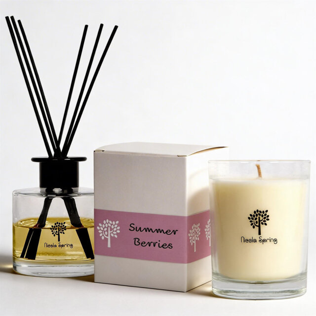Nicola Spring Summer Berries Candle & Diffuser Set - 160g Jar & 200ml Diffuser