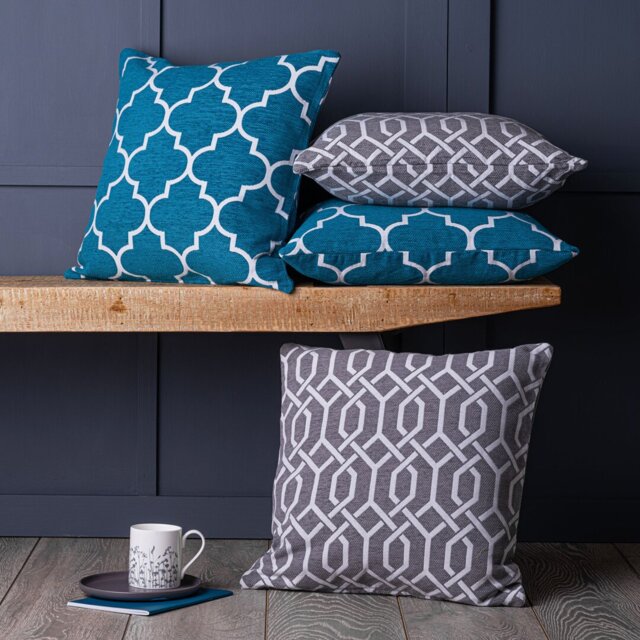 Donna Geometric Square Throw Pillow Cover