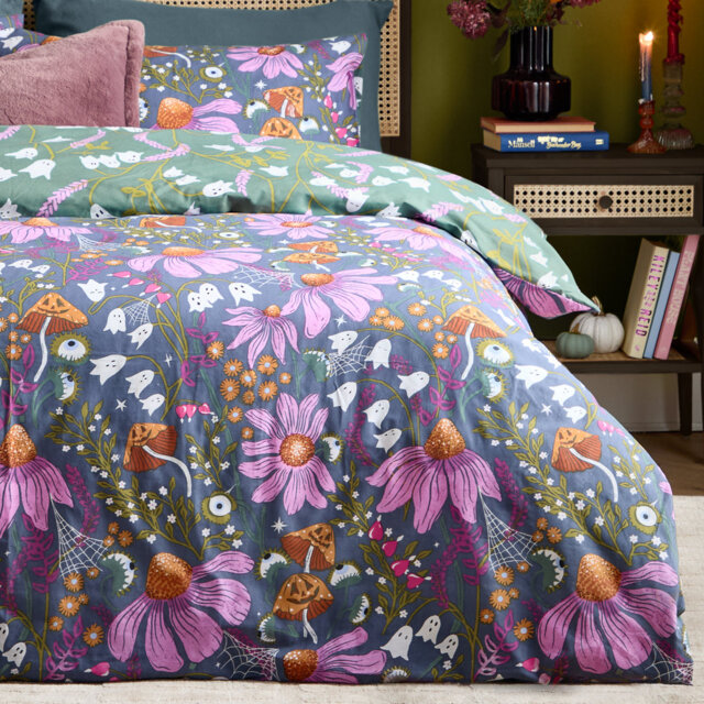 Ghoul Gardens Floral Duvet Cover Set