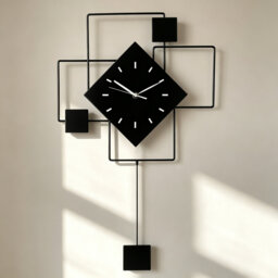 Geometric Acrylic Decorative Wall Clock, Modern Minimalist Wall Timepiece with Metal Hands and Silent Quartz Movement, Stylish Wall Decor for Living R