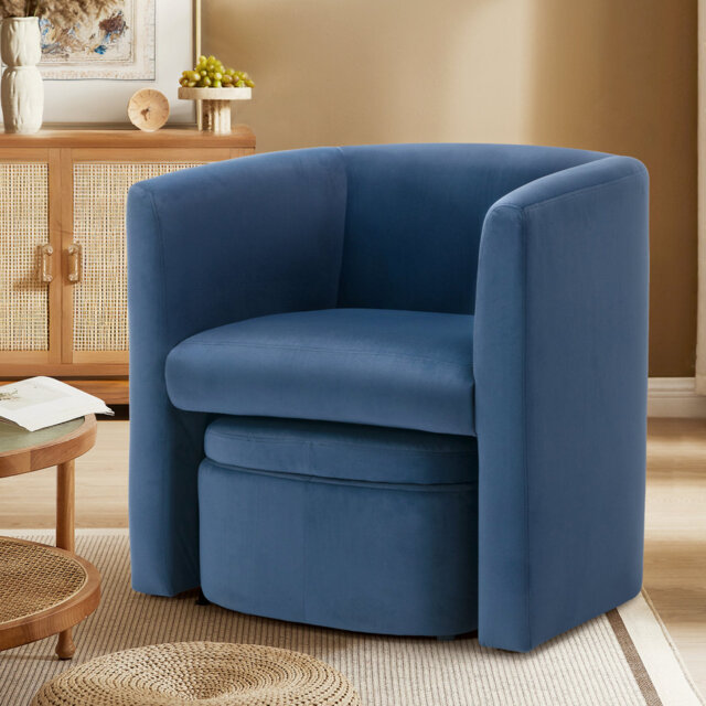 Accent Chair & Storable Ottoman Sherpa Chair w/Storage Ottoman - Plush & Space-Saving Design