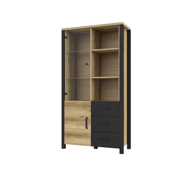 Altti 13: The Savanna Elegance Display Cabinet in Matt - Premium Laminated Board W101cm