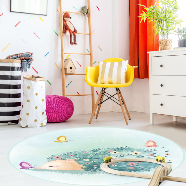 Round Alesso Machine Printed Area Rug