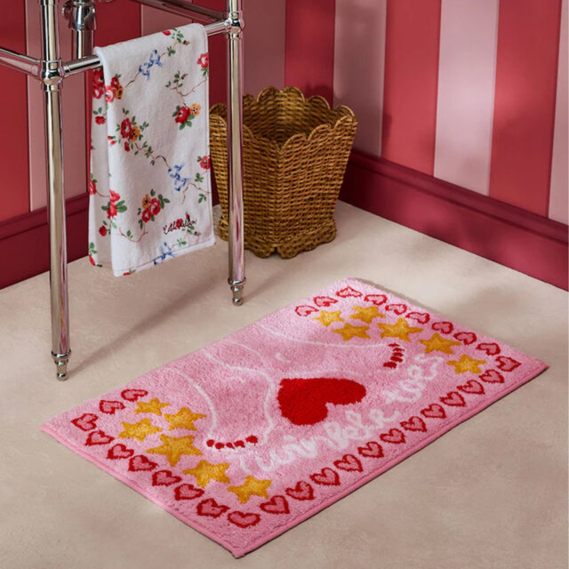 Cath Kidston Pink Twinkle Toes Slogan Bath Mat