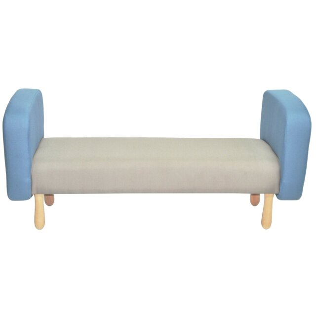 Wzór Polyester Blend Upholstered Bench