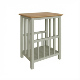 Taberno Magazine Rack Table Sage Green Living Room Storage Ready Assembled (h) 55 (w) 45 (d) 35cm