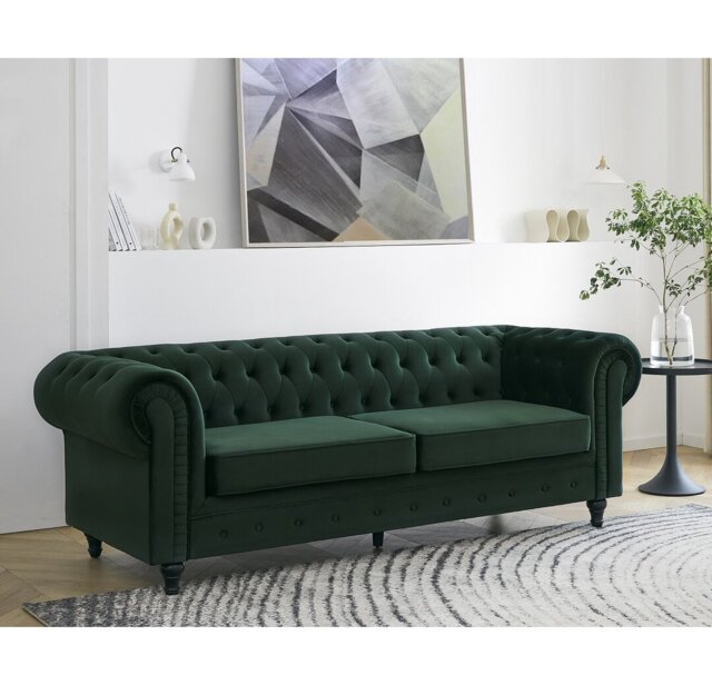 Dalessandro 3 Seater Velvet Sofa
