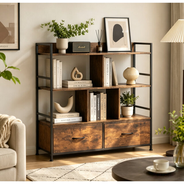 97 cm H x 100 cm W Steel Book Cabinet Bookcase