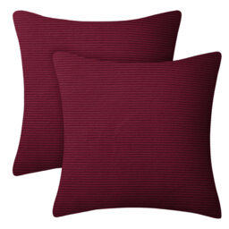 Striped Heavy Crushed Velvet Cushion Cover (Set Of 2)