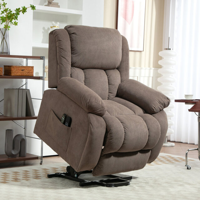 93cm Wide Velvet Lift Assist Standard Recliner