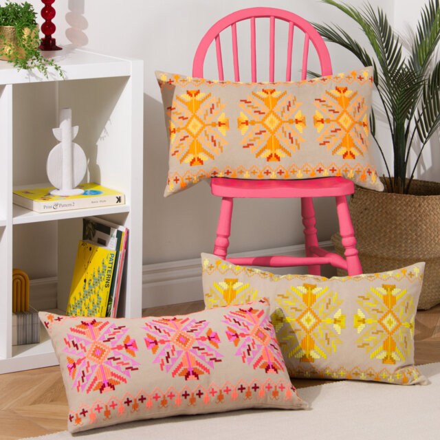 Kalina Geometric Rectangular Cushion Cover