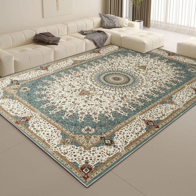 Aspire Homeware Blue Persian Medallion Area Rug