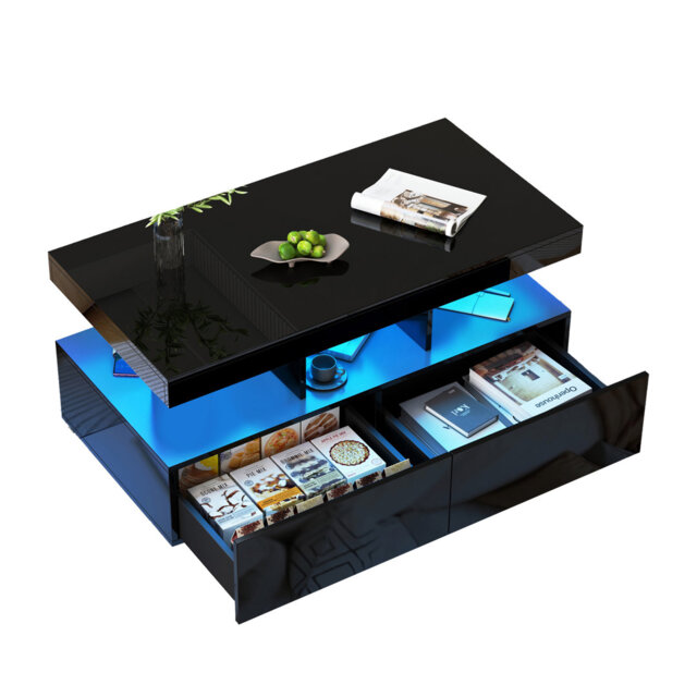 Pedestal Coffee Table with Storage