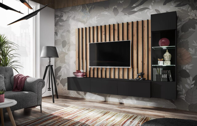 "Carmesha Unfinished Entertainment Center for TVs up to 75"""